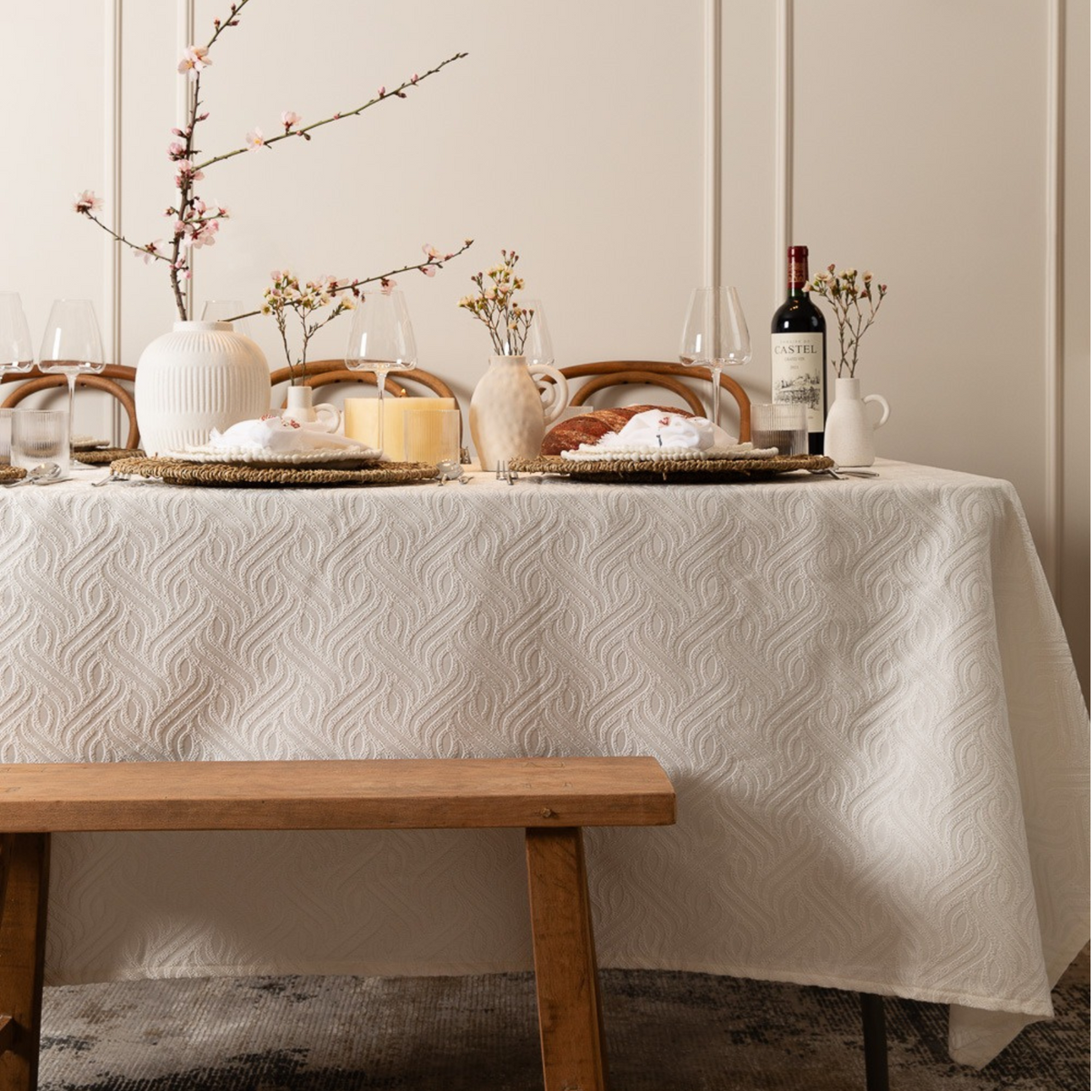 White Cascade Tablecloth – Pack for Israel